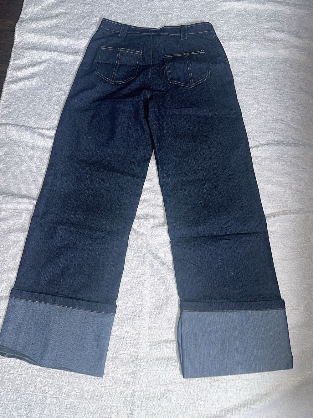 Dark Indigo Wide Leg Cuffed set